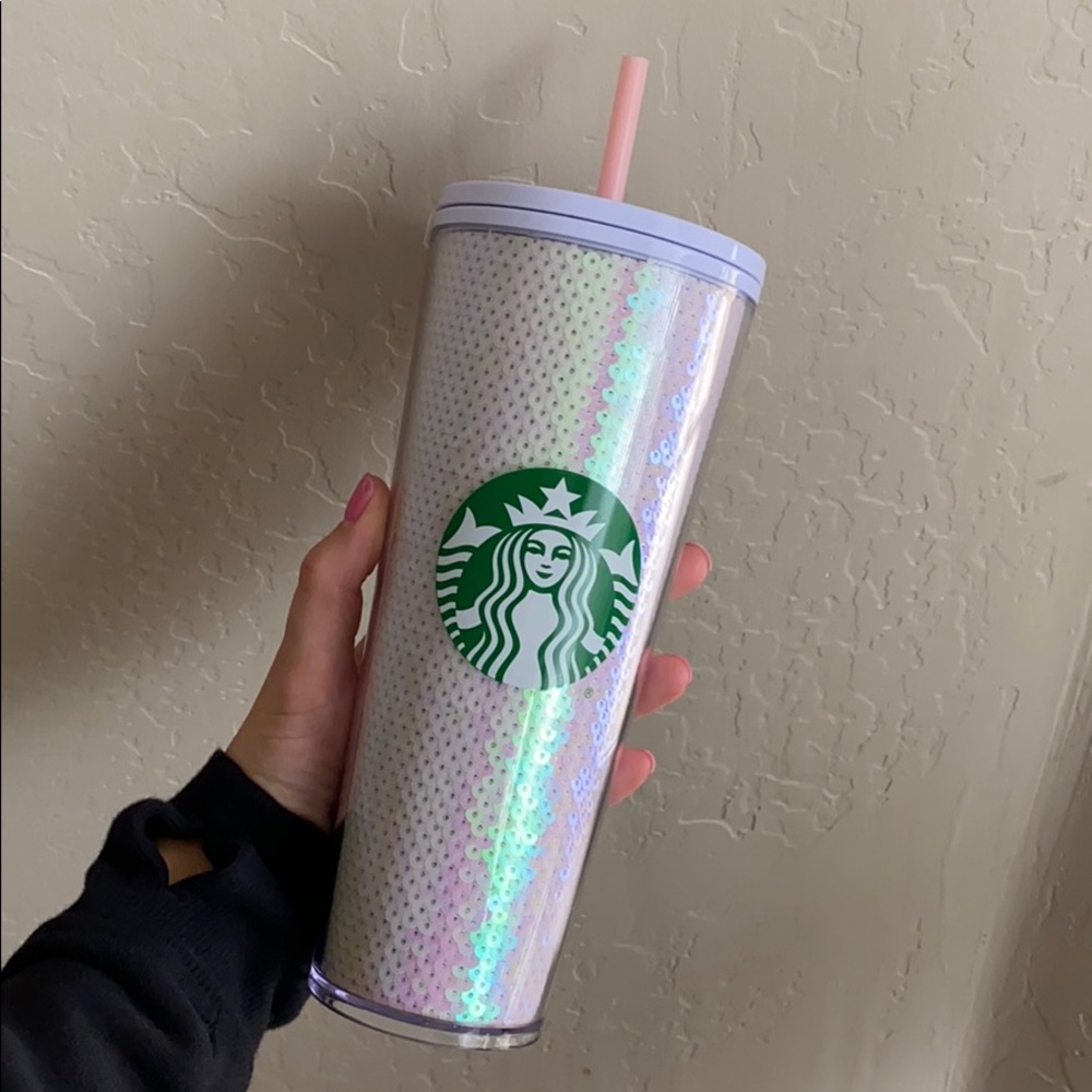 Starbucks Holiday 2020 white sequin cup!!